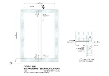 HOIST BEAM PLAN AND DETAIL