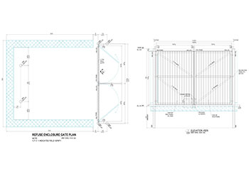 TRASH GATE PLANS AND SECTION
