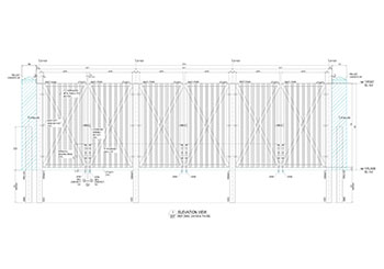 TRASH GATE PLANS AND SECTION