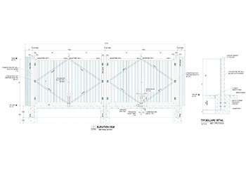 TRASH GATE PLANS AND SECTION